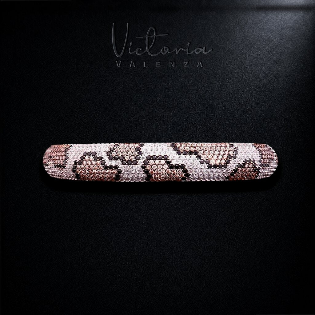 925 sterling zilveren panter armband met zirkonia stenen | Victoria Valenza