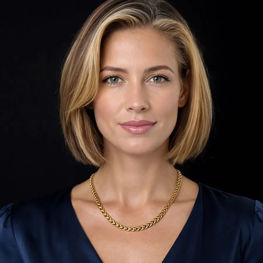 Goudkleurig RVS vossenstaart collier