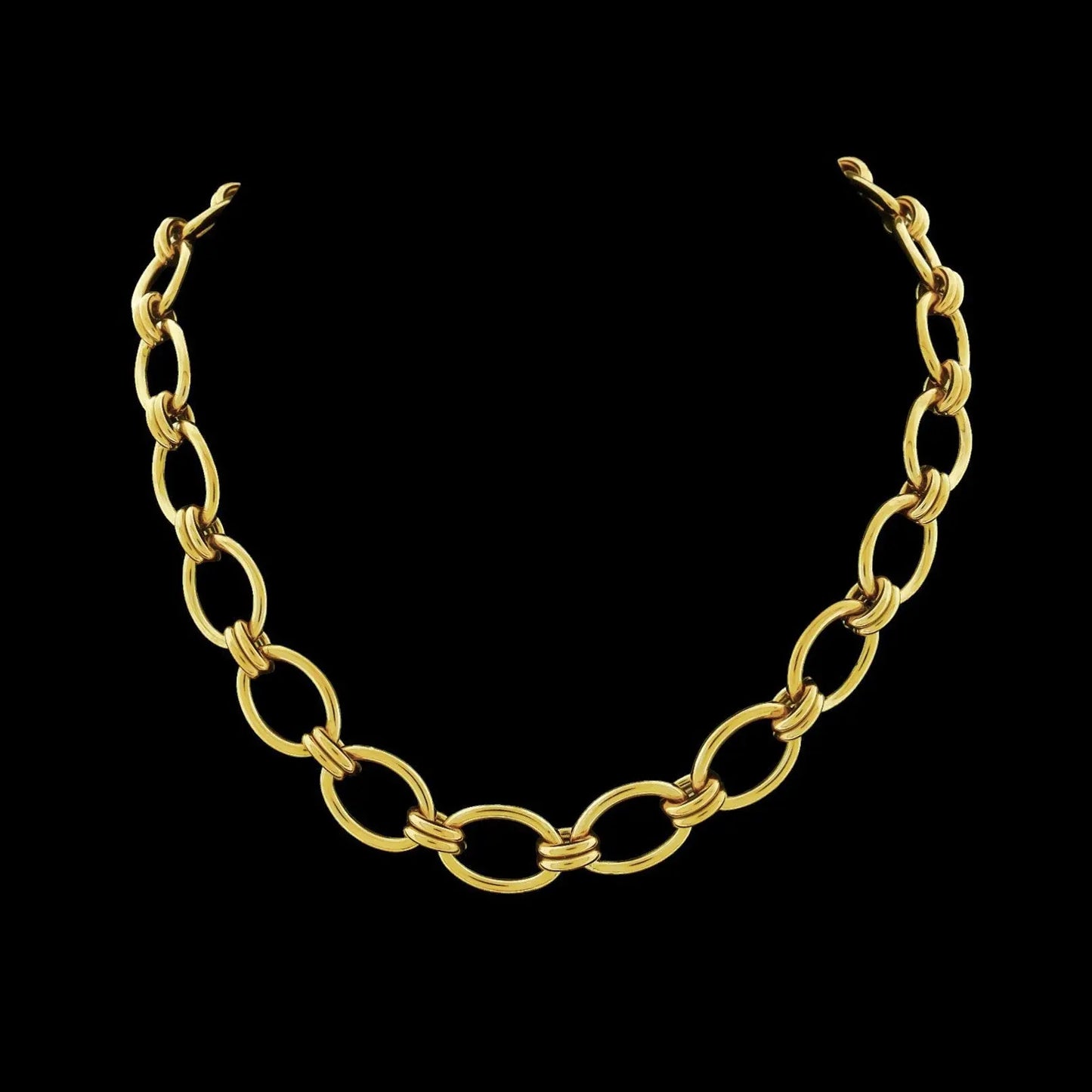 Goudkleurig RVS ovale schakels collier