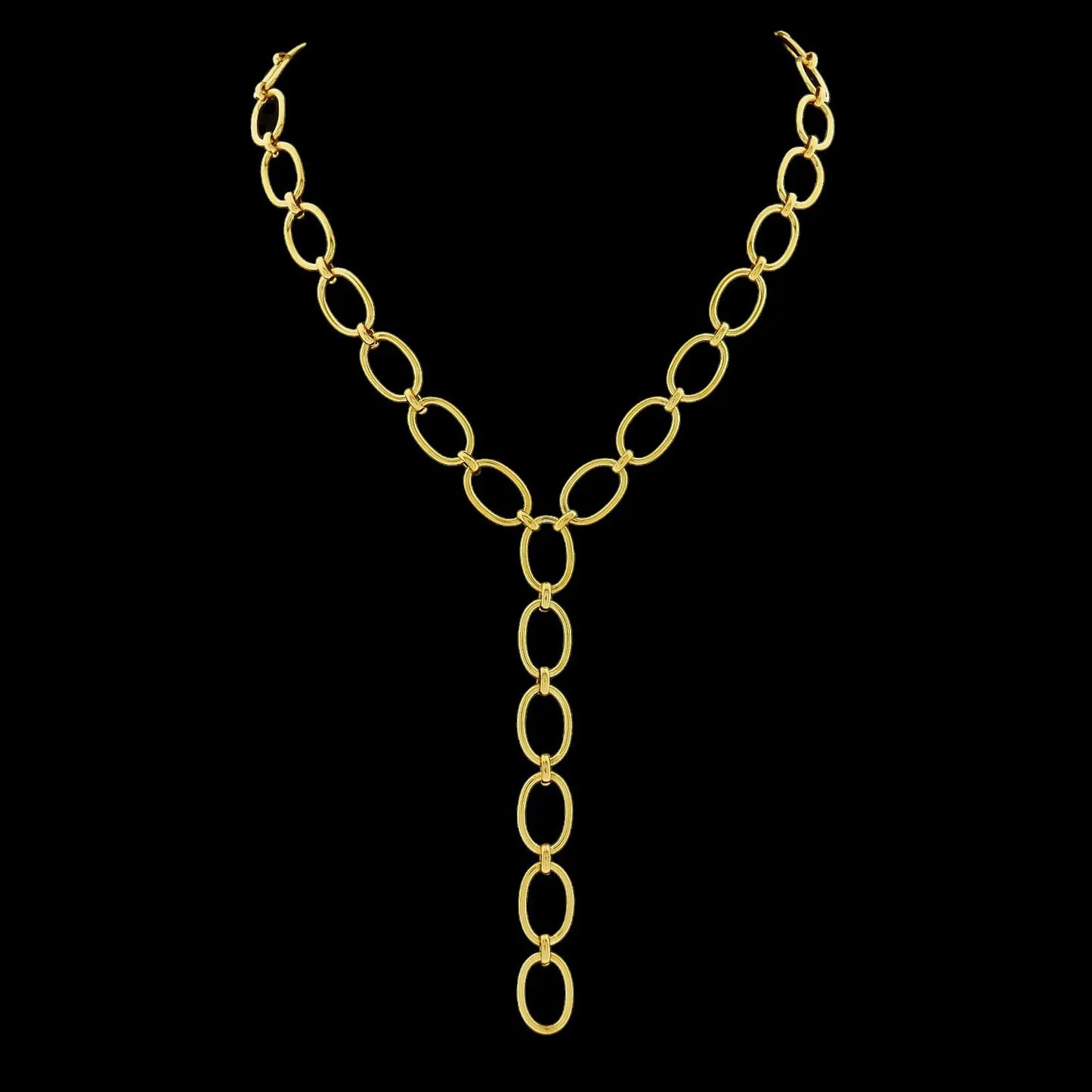 Goudkleurig RVS Y-chain ovale schakels