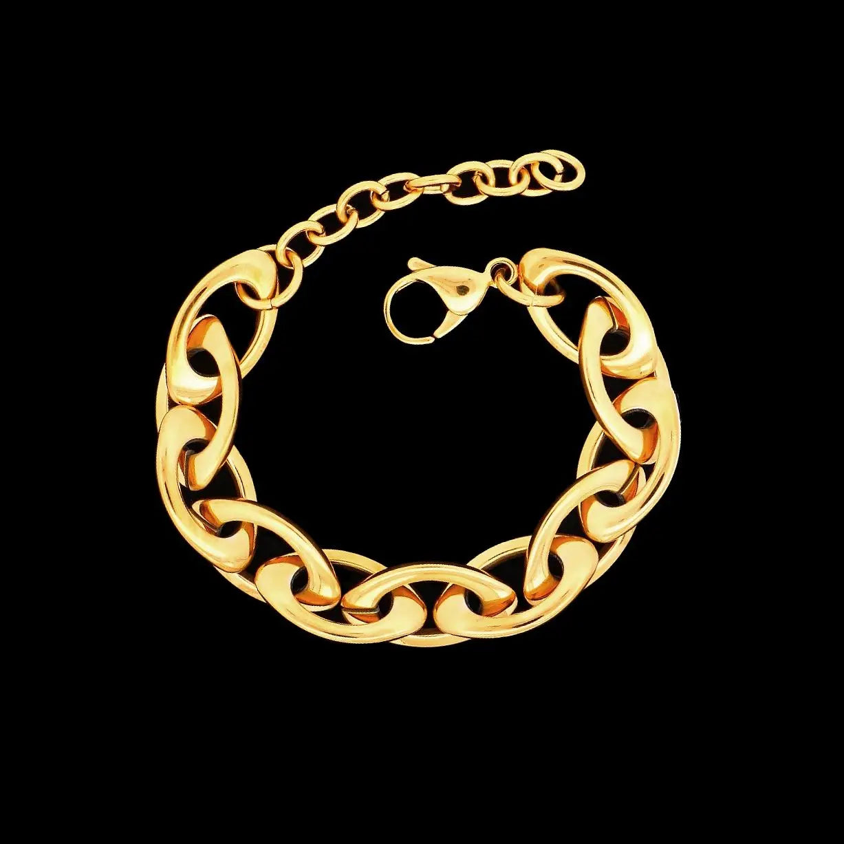 Goudkleurige RVS markies armband