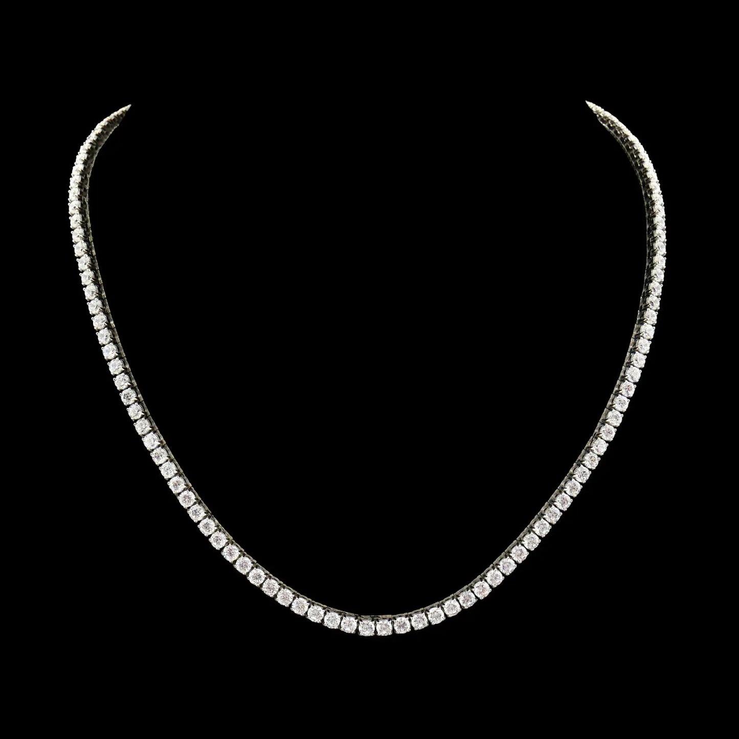 RVS tenniscollier met zirkonia stenen 3 mm