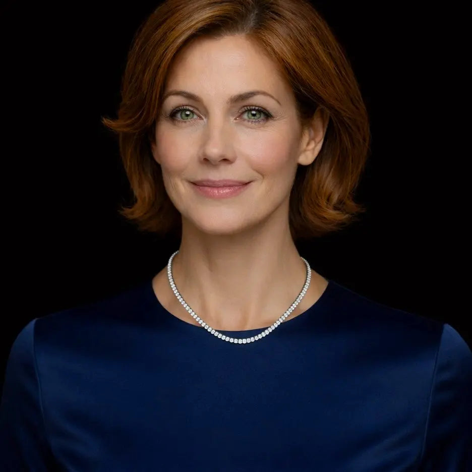 RVS tenniscollier met zirkonia stenen 3 mm