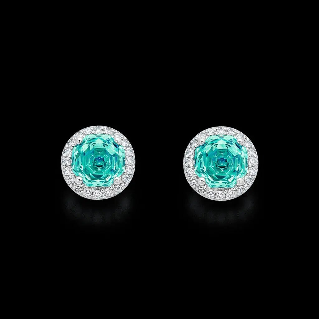 925 Sterling Zilveren Entourage Oorbellen met Topaaskleurige Zirkonia Stenen