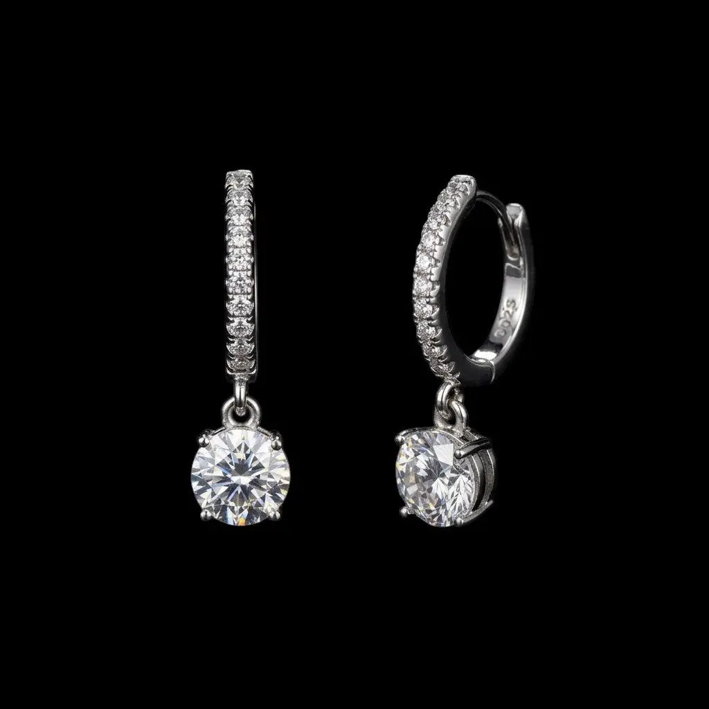 Lara oorbellen van 925 sterling zilver met zirkonia stenen