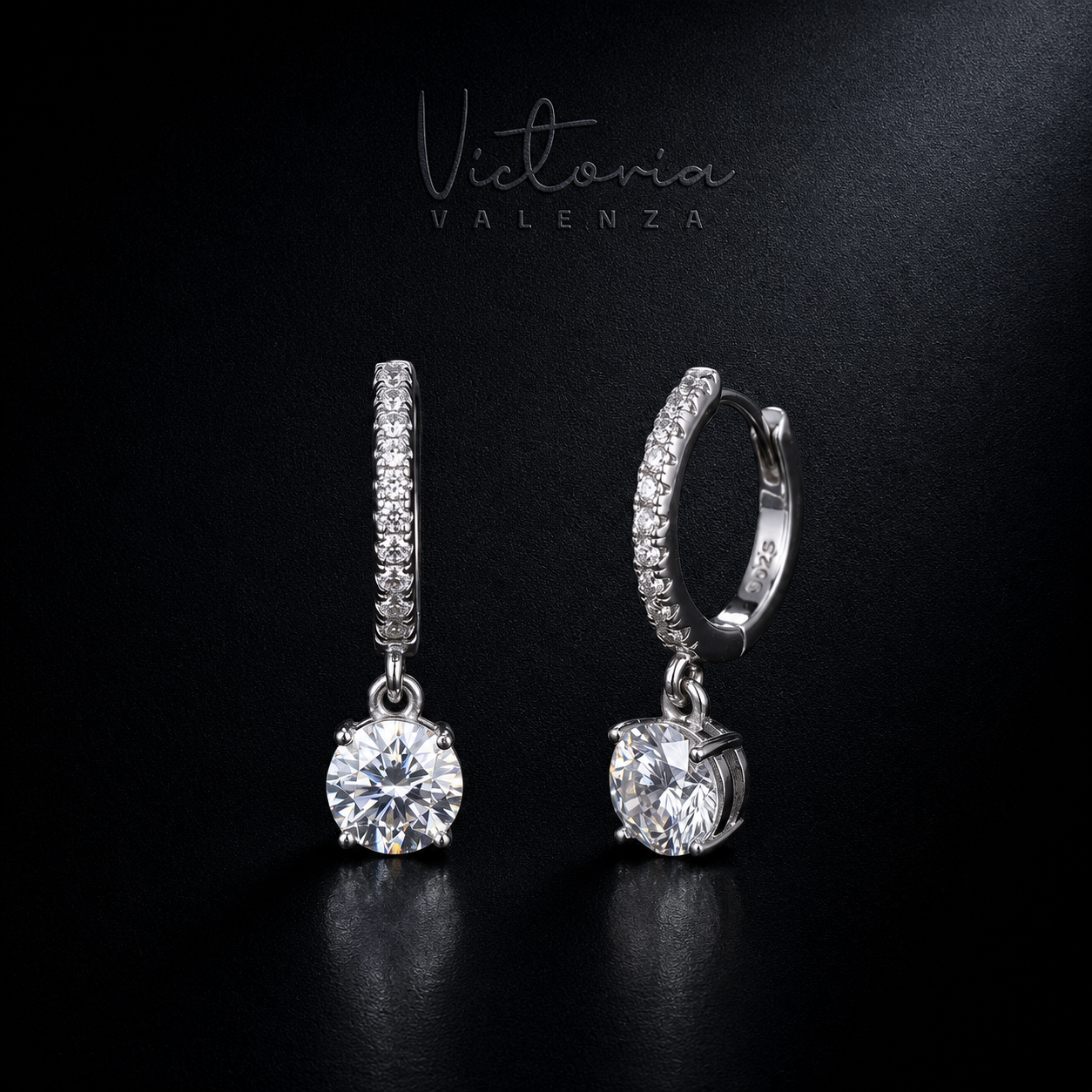 925 Sterling Zilveren Oorbellen met Zirkonia Stenen