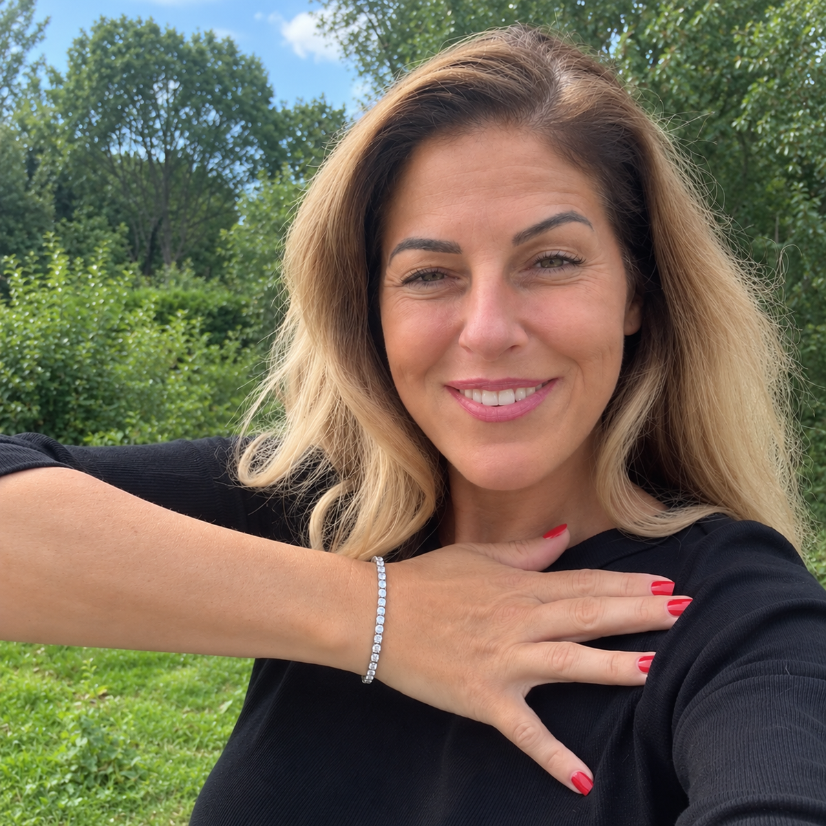 Zilverkleurige RVS Tennisarmband met 4 mm Zirkonia Stenen | Victoria Valenza