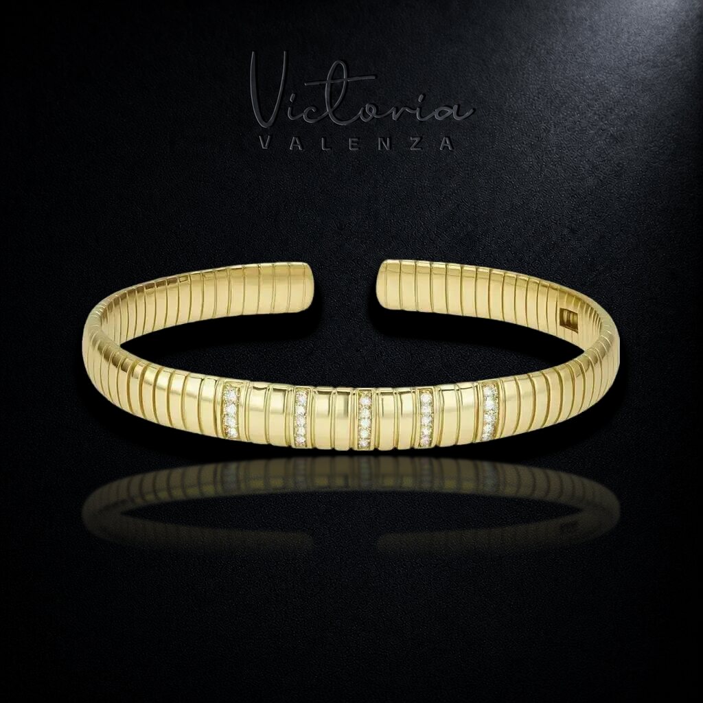 Goudkleurige Armband met Zirkonia Stenen | Victoria Valenza