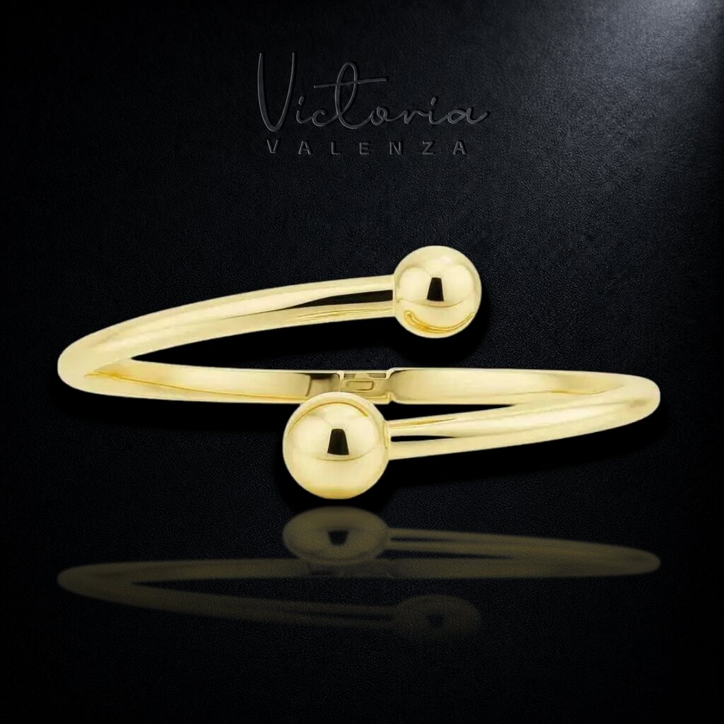 Goudkleurige Armband met Bolletjes | Victoria Valenza