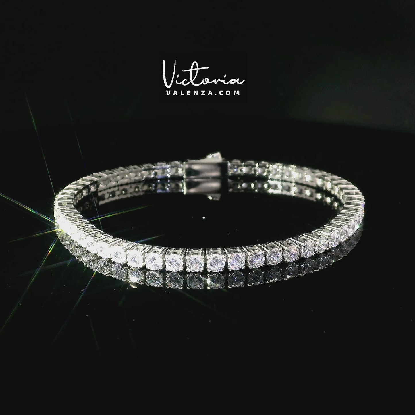 Bracelet de tennis en acier inoxydable avec pierres en zircone