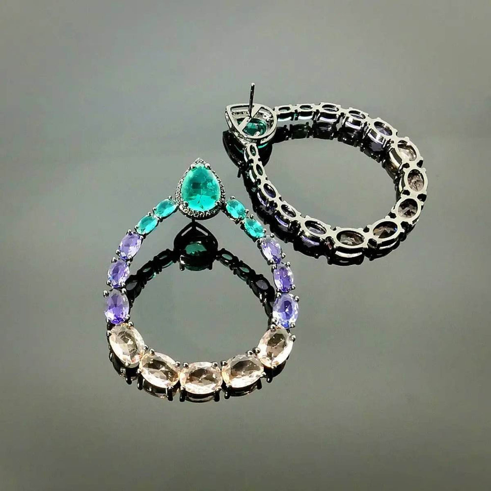 
                      
                        Multicolor oorbellen met zirkonia's - Victoria Valenza
                      
                    